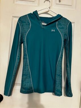 Under Armour Teal & Gray Hooded Women's Performance Pullover